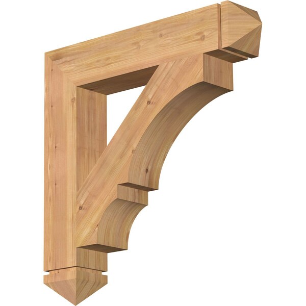 Ekena Millwork Balboa Arts & Crafts Smooth Bracket, Western Red Cedar, 5 1/2"W x 32"D x 32"H BKT06X32X32BOA03SWR - main